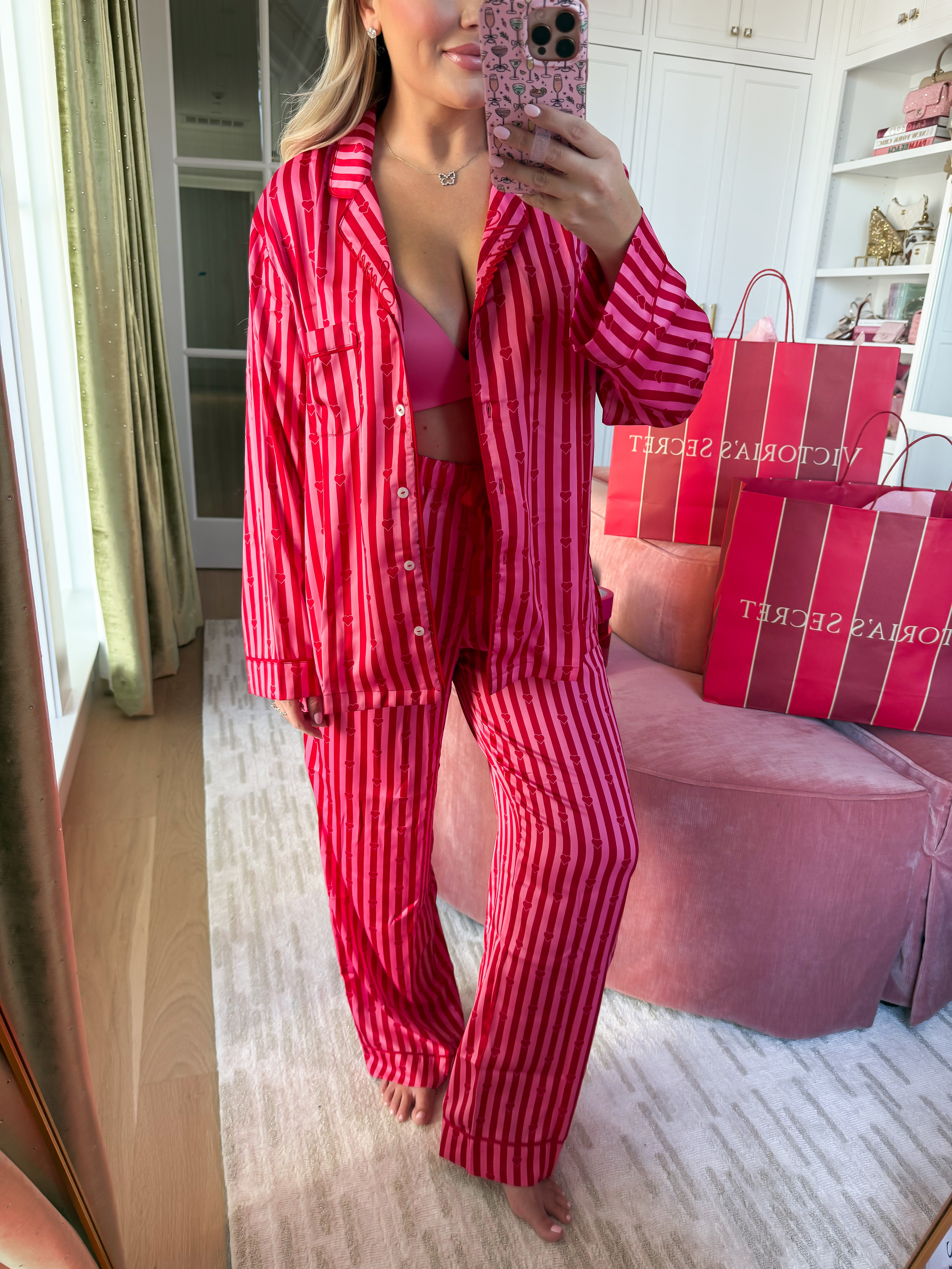 These iconic striped PJs + a beautiful, soft, lifting bra…the girls are girling yall!
PS.  I’ve never been a no-underwire girl, but this one changed my mind.
@victoriassecret #VSPartner
 

 