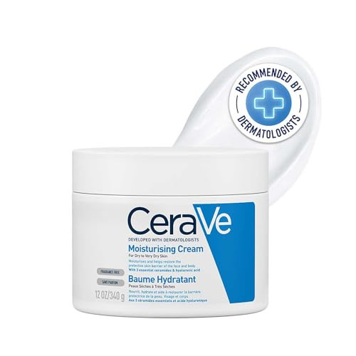 CeraVe Moisturising Cream Pot with 3 Essential Ceramides and Hyaluronic Acid for Dry to Very Dry Skin 340g | Amazon (UK)