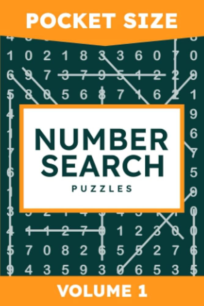 Pocket Size Number Search Puzzles, Volume 1: 100 Pages - Small Travel Activity Book for Adults - ... | Amazon (US)