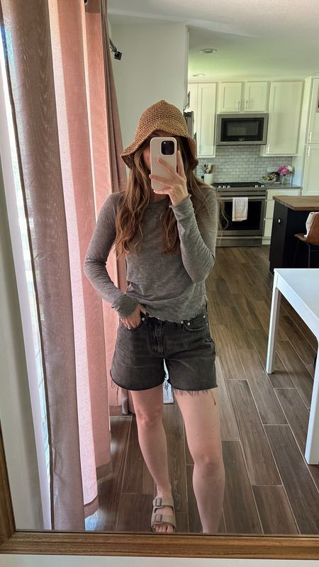wearing small in top and love the fit and length of these denim shorts - if in between sizes  size down

Summer outfit, mom outfit

#LTKFindsUnder100 #LTKSeasonal