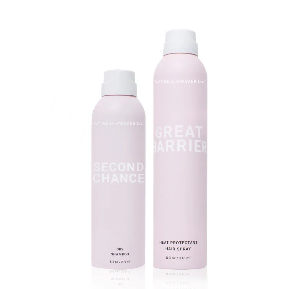 Great Barrier Heat Protectant Hair Spray + Second Chance Dry Shampoo Bundle | Beachwaver Co