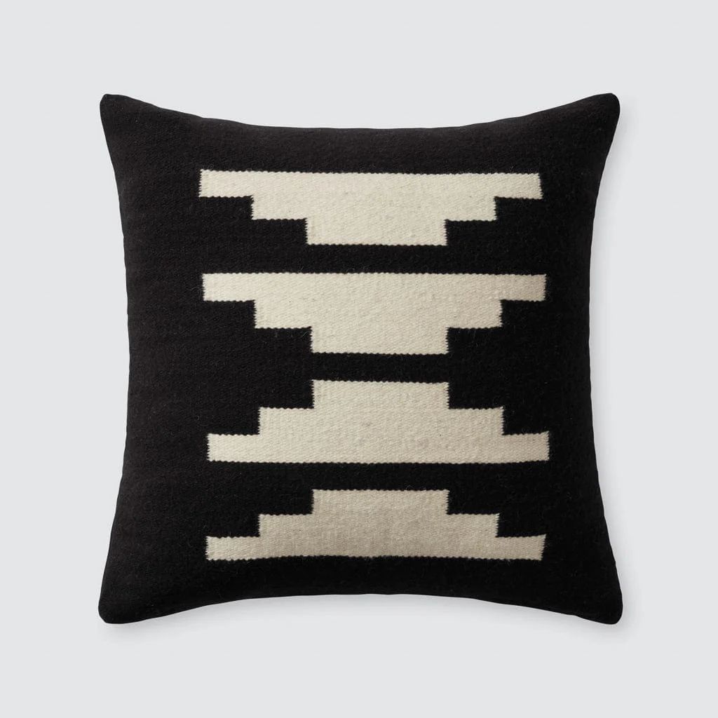 Modern Bold Throw Pillows in Black & Cream | Pillows at The Citizenry | The Citizenry