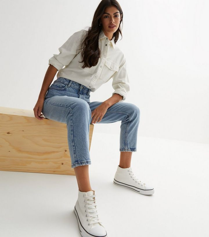 Blue Vintage Wash Waist Enhance Tori Mom Jeans
						
						Add to Saved Items
						Remove from ... | New Look (UK)