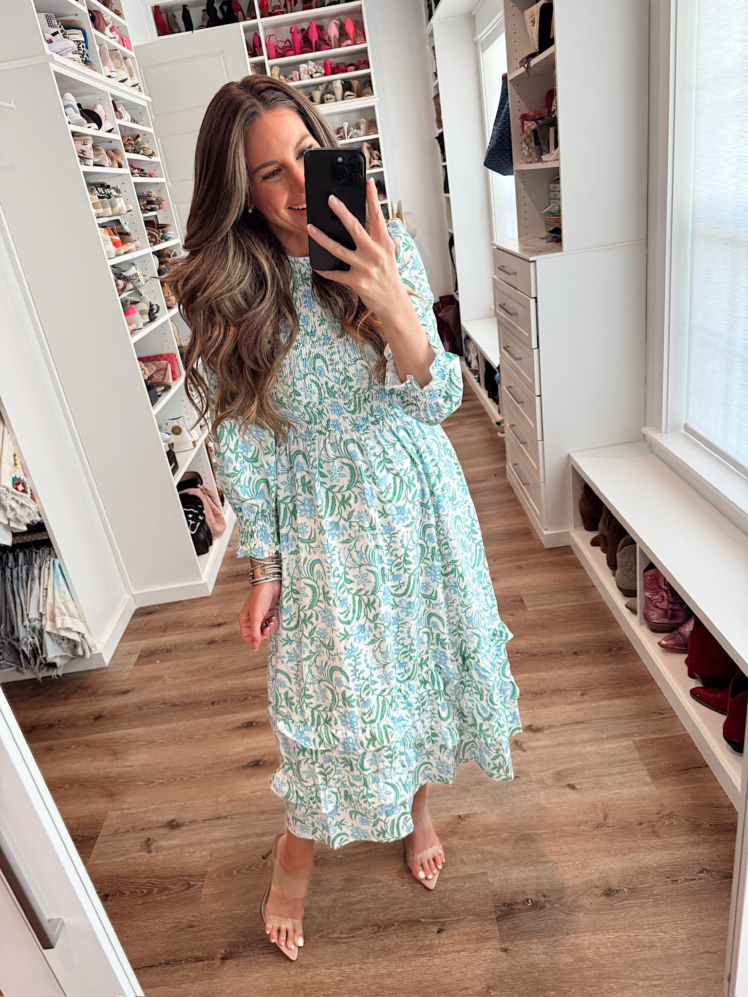 In a medium floral maxi, heels and accessories for spring event - fits tts.

#LTKSeasonal #LTKWedding #LTKStyleTip