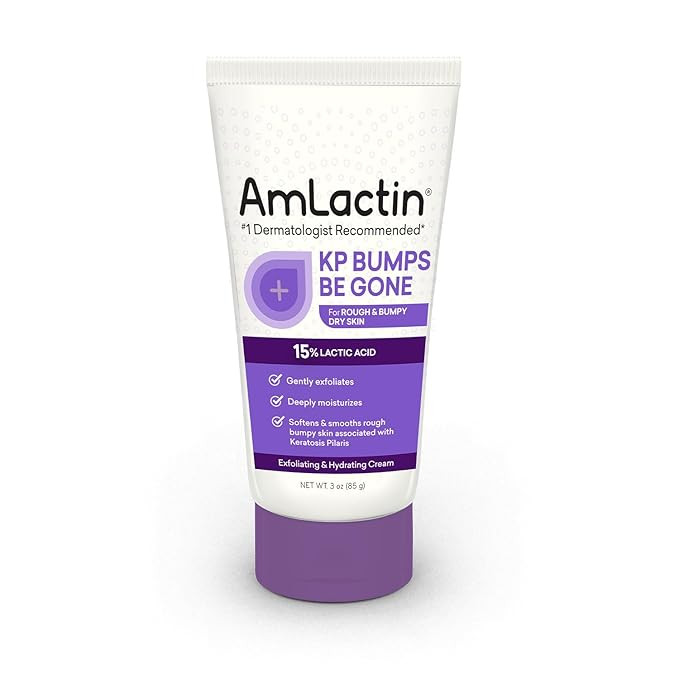 AmLactin KP Bumps Be Gone - 3 oz Keratosis Pilaris Moisturizing Cream with 15% Lactic Acid - Exfo... | Amazon (US)