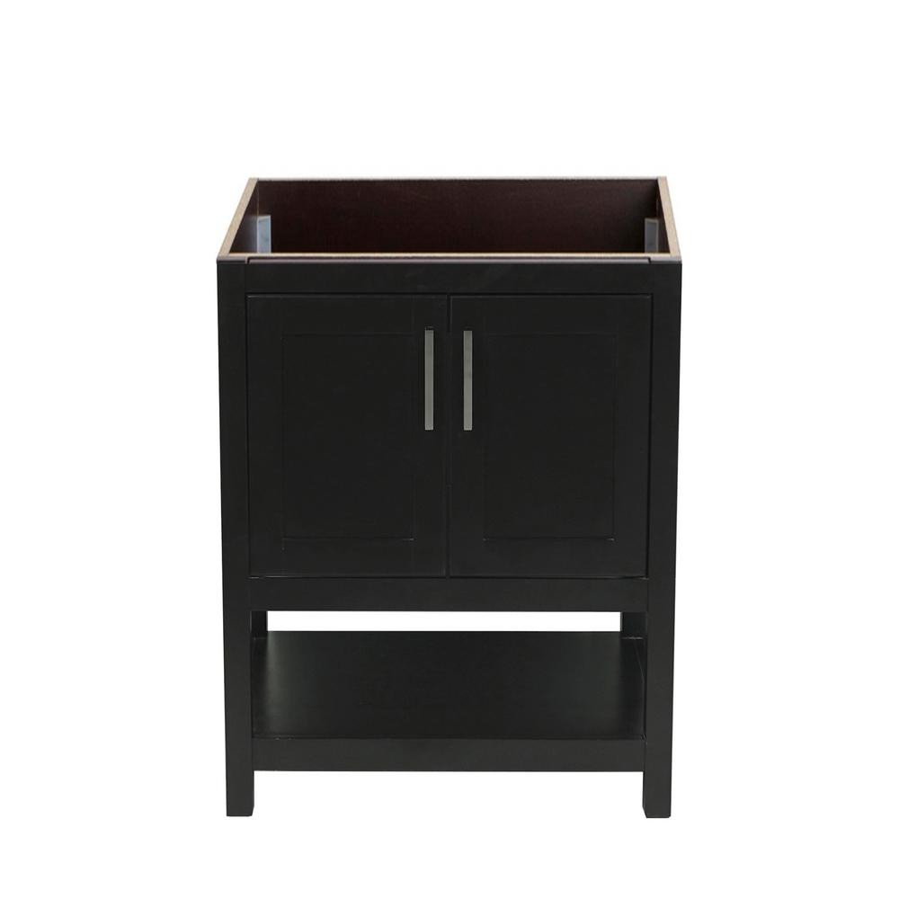 Amluxx Tufino 25 in. W x 19 in. D Bath Vanity Cabinet Only in Espresso TF24ES - The Home Depot | The Home Depot