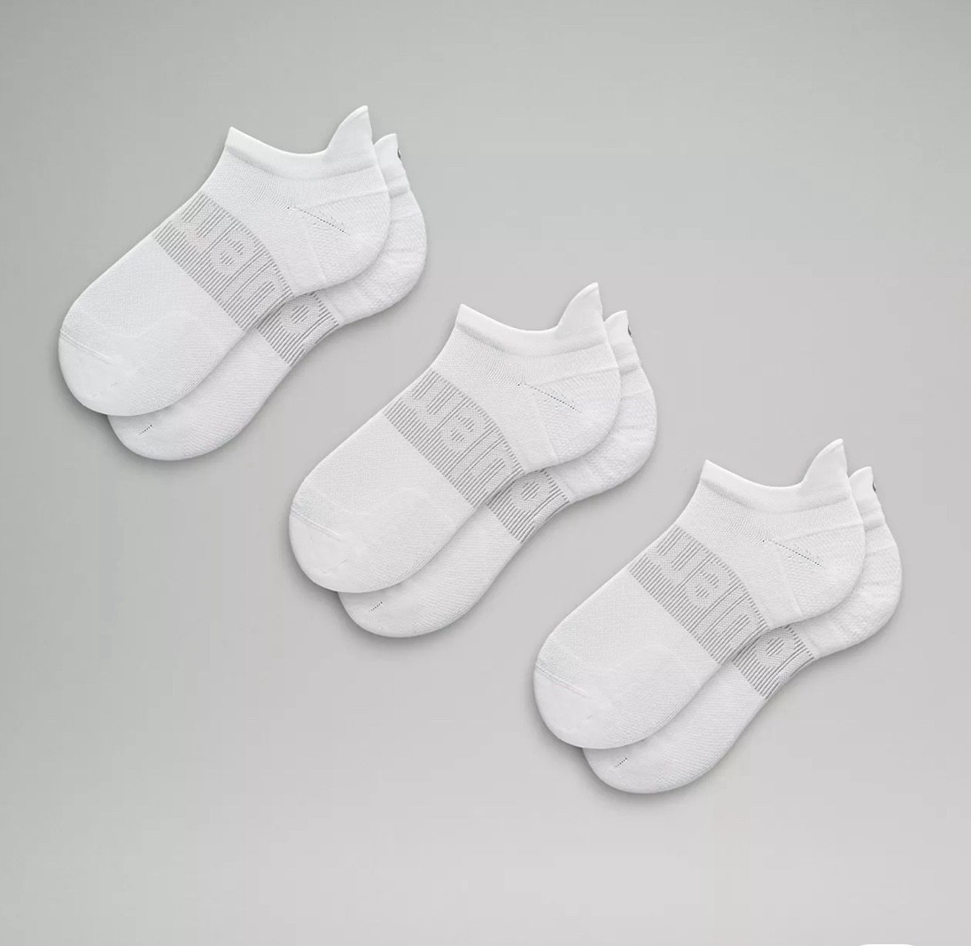 Lululemon has their best selling Women's Power Stride 3 Pack Socks down to $19 today - normally $38! These are THE cushiest, comfiest socks - they’re perfect for everyday wear, and are excellent for working out in. Super durable, and very rarely on sale since they’re such a best seller at full price! 

#LTKFindsUnder50 #LTKActive #LTKSaleAlert