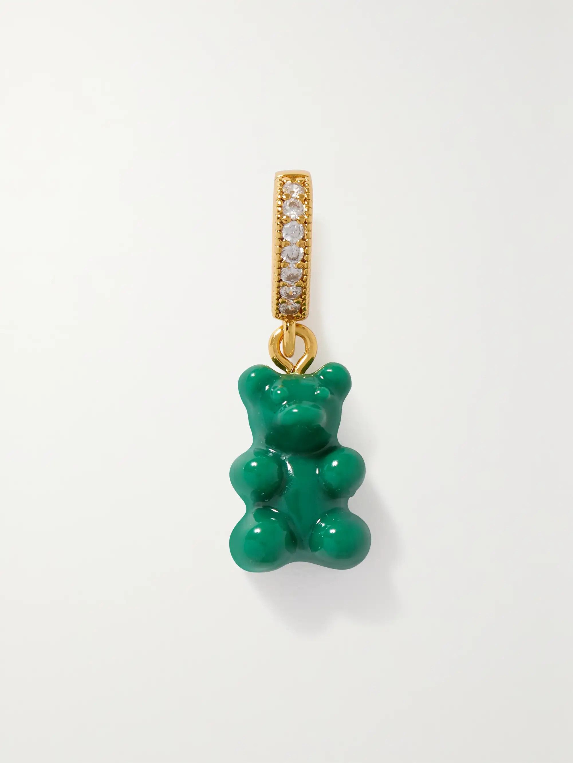 Nostalgia Bear gold-plated, resin and cubic zirconia pendant | NET-A-PORTER (US)