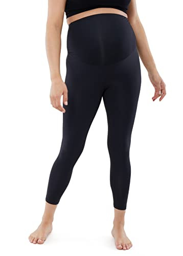 Ingrid & Isabel Basics - Active Maternity Leggings - Over The Belly Pregnancy Leggings for Women - Black 7/8 Crossover S | Amazon (US)