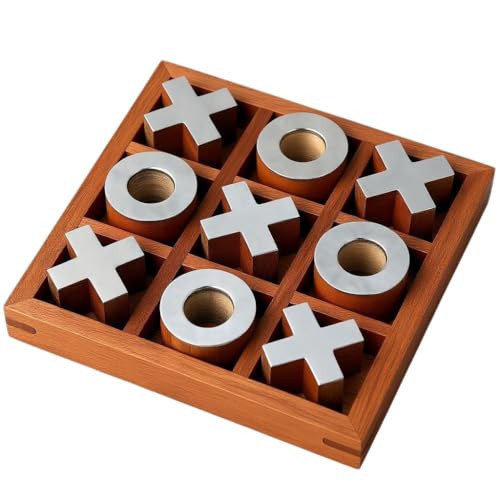 T one wooden Tic Tac Toe Game | board games for adults | Table Top Living Room Decor Fun family Games | board games for family night | board games for kids (Design-1) | Amazon (US)