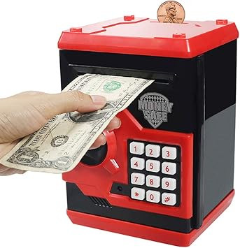 Suliper Electronic Piggy Bank Code Lock for Kids Baby Toy, Mini ATM Safe Coin Cash Banks Real Mon... | Amazon (US)