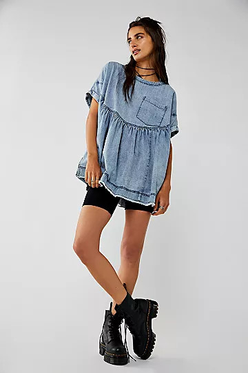 Moon City Denim Top | Free People (Global - UK&FR Excluded)