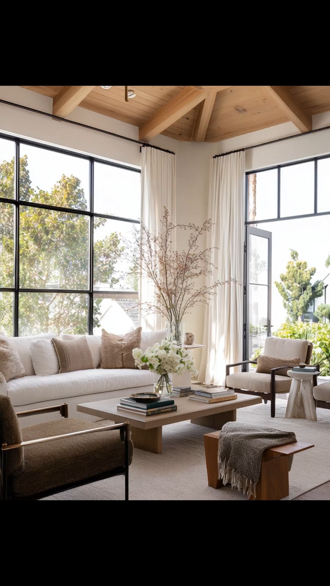 Neutral colors & textures in this elevated,
open air living space  

#LTKHome #LTKFamily #LTKFindsUnder100