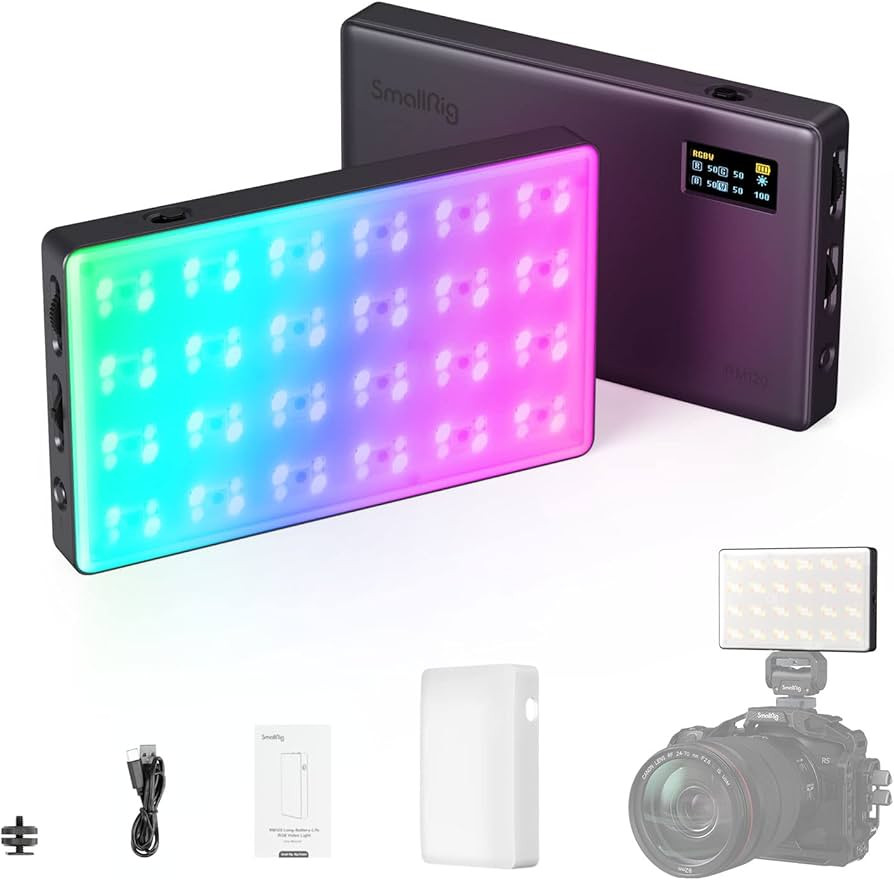 SmallRig RM120 RGB Video Light, 5000mAh 180 Minutes Portable Camera Light 7W Output Power, LED Vi... | Amazon (US)