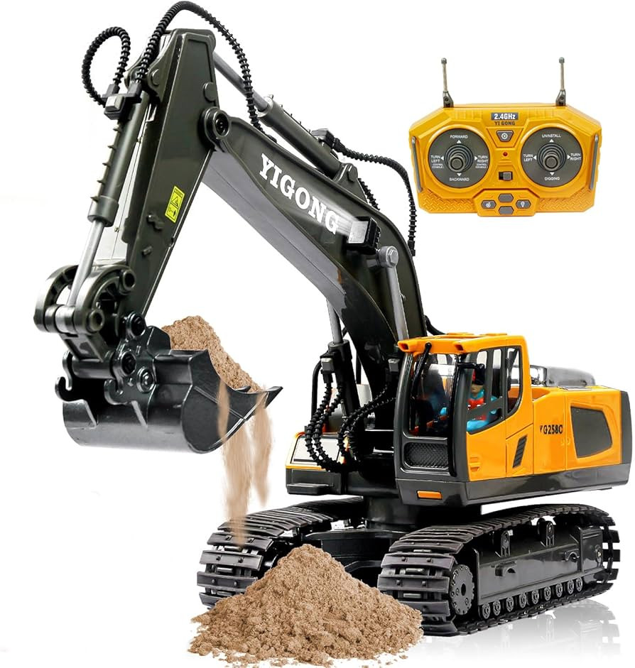 Remote Control Excavator Toy, Present for Boys 4 5 6 7 8 9 10 11 12 13 Year Old, RC Construction ... | Amazon (US)