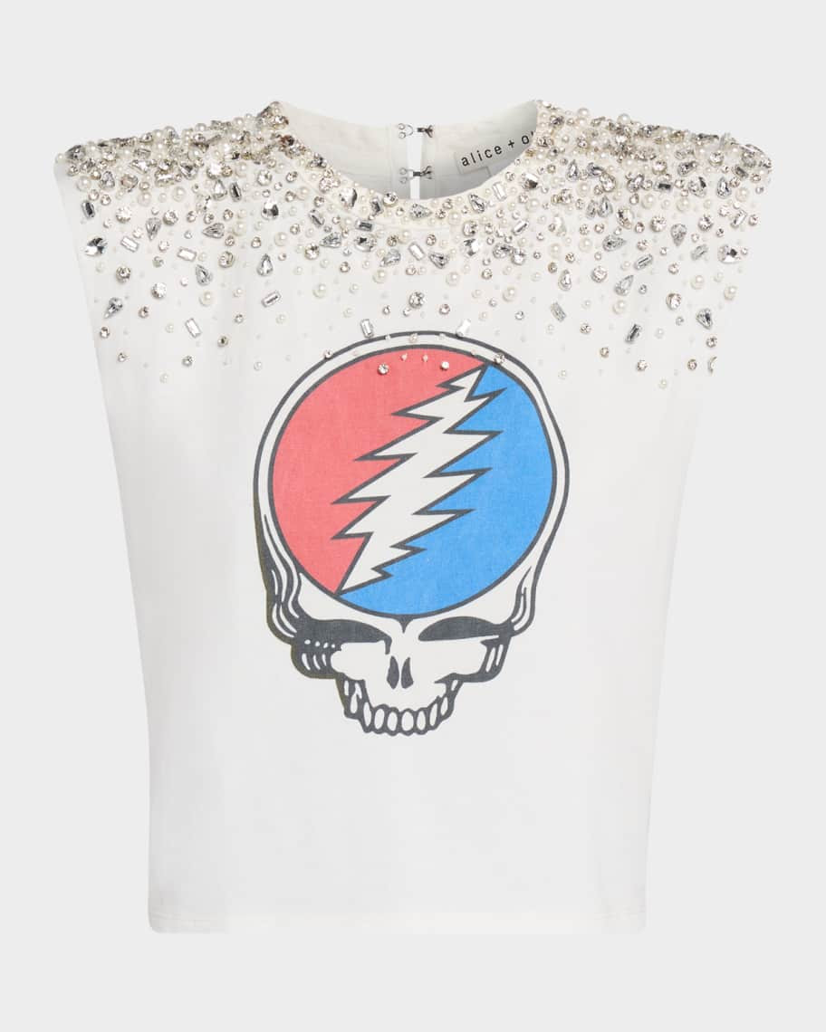 ALICE + OLIVIA x Grateful Dead Micah Embellished Muscle Tank | Neiman Marcus