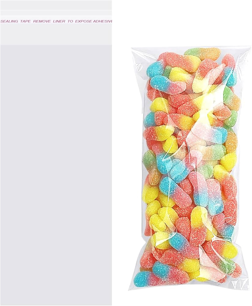 Morepack Self Sealing Cellophane Bags Self Adhesive,3x7 Inches Clear Resealable Cellophane Bags 2... | Amazon (US)