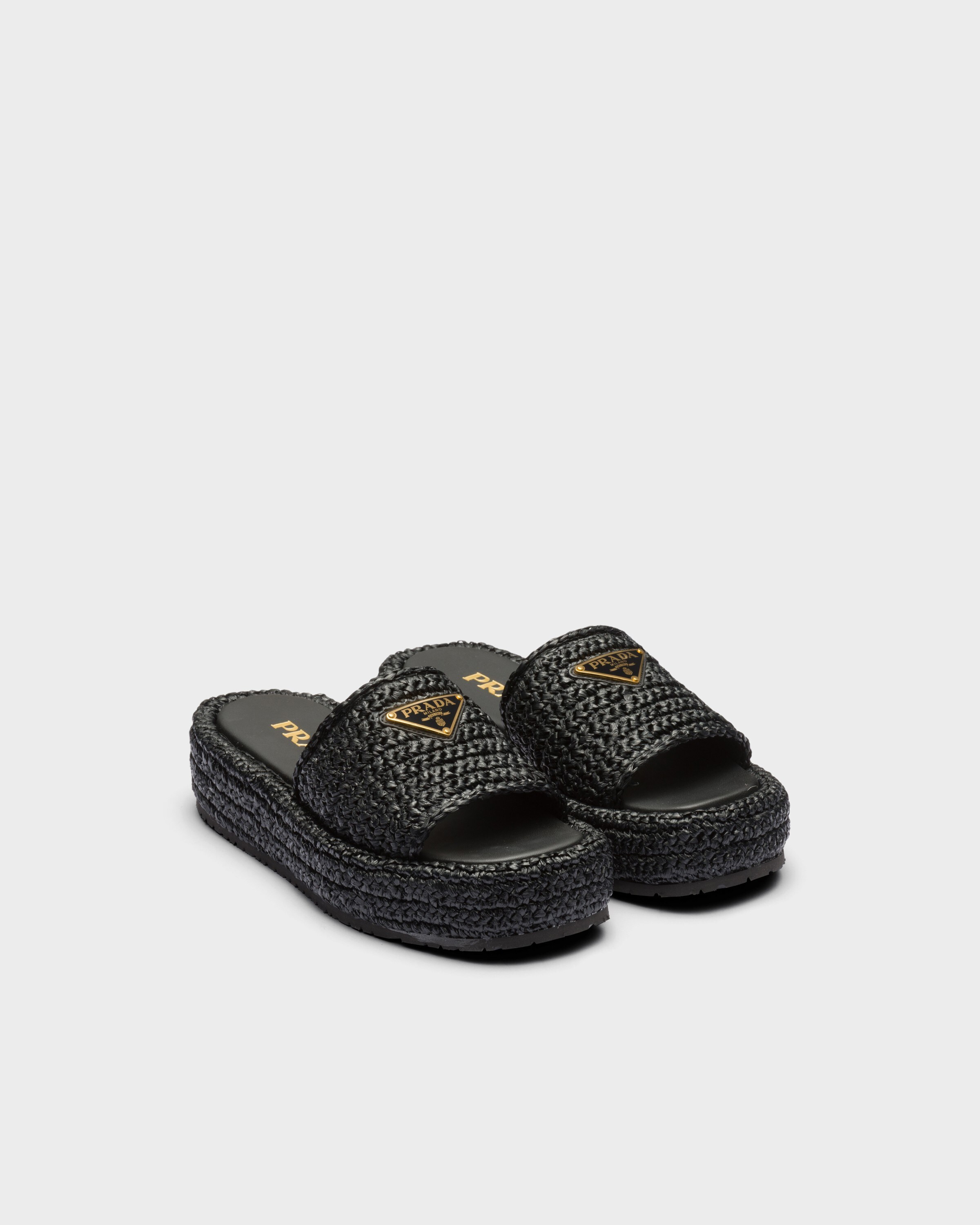 Crochet flatform slides | Prada US