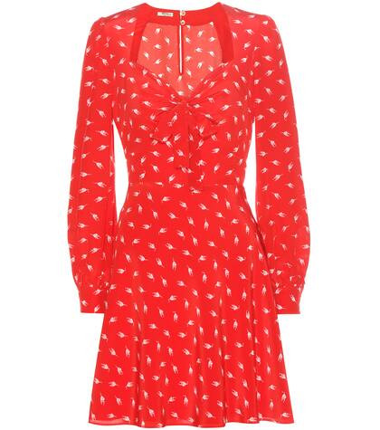 Printed silk dress | Mytheresa (INTL)