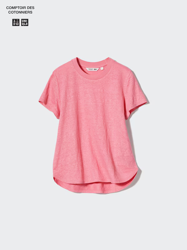 100 % Leinen T-Shirt (Rundhals) | UNIQLO (DE)