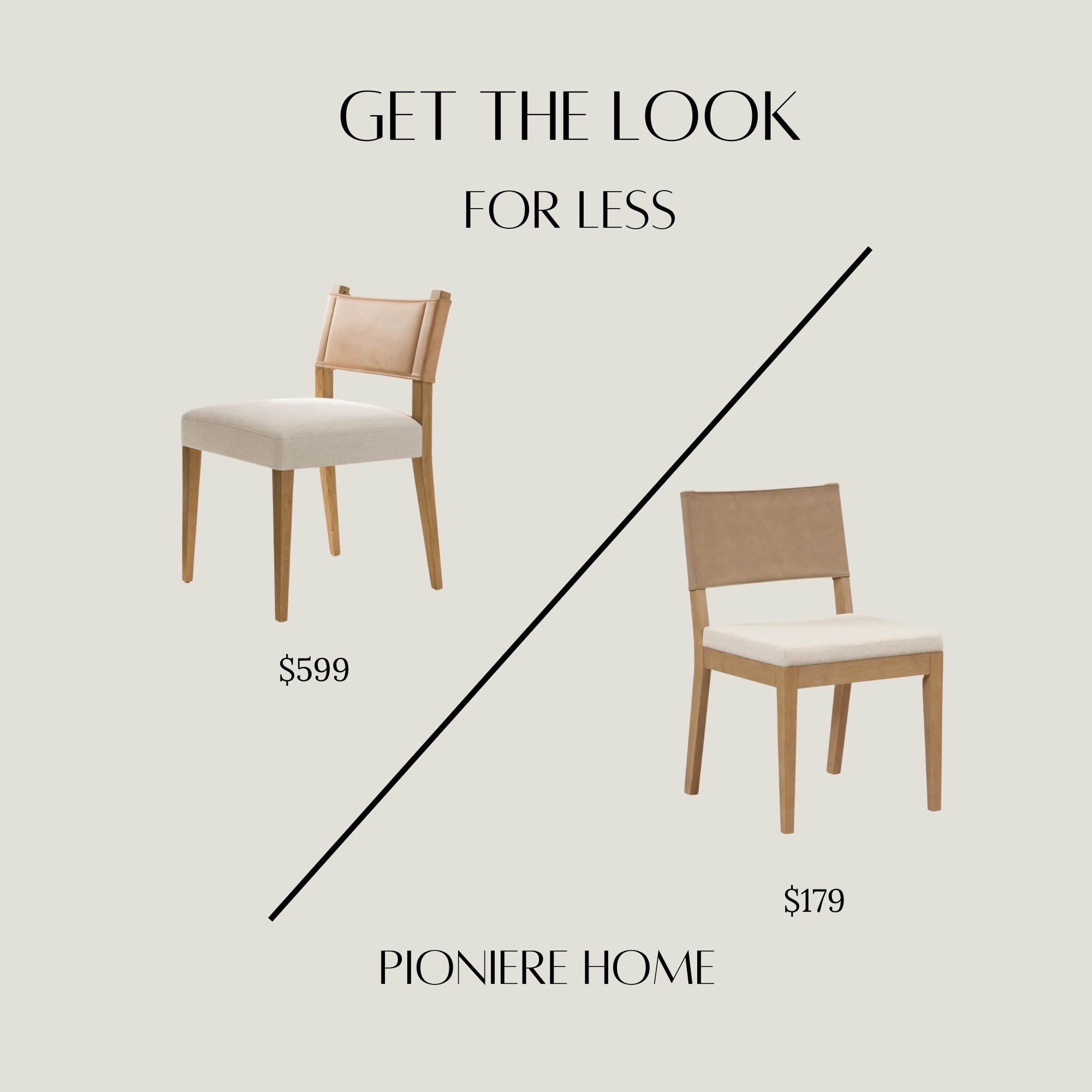 Get the look for less. Leather and upholstered dining chair, designer look for less, Nathan James dining chair, #furnituredupe

#LTKHome #LTKSaleAlert #LTKSeasonal