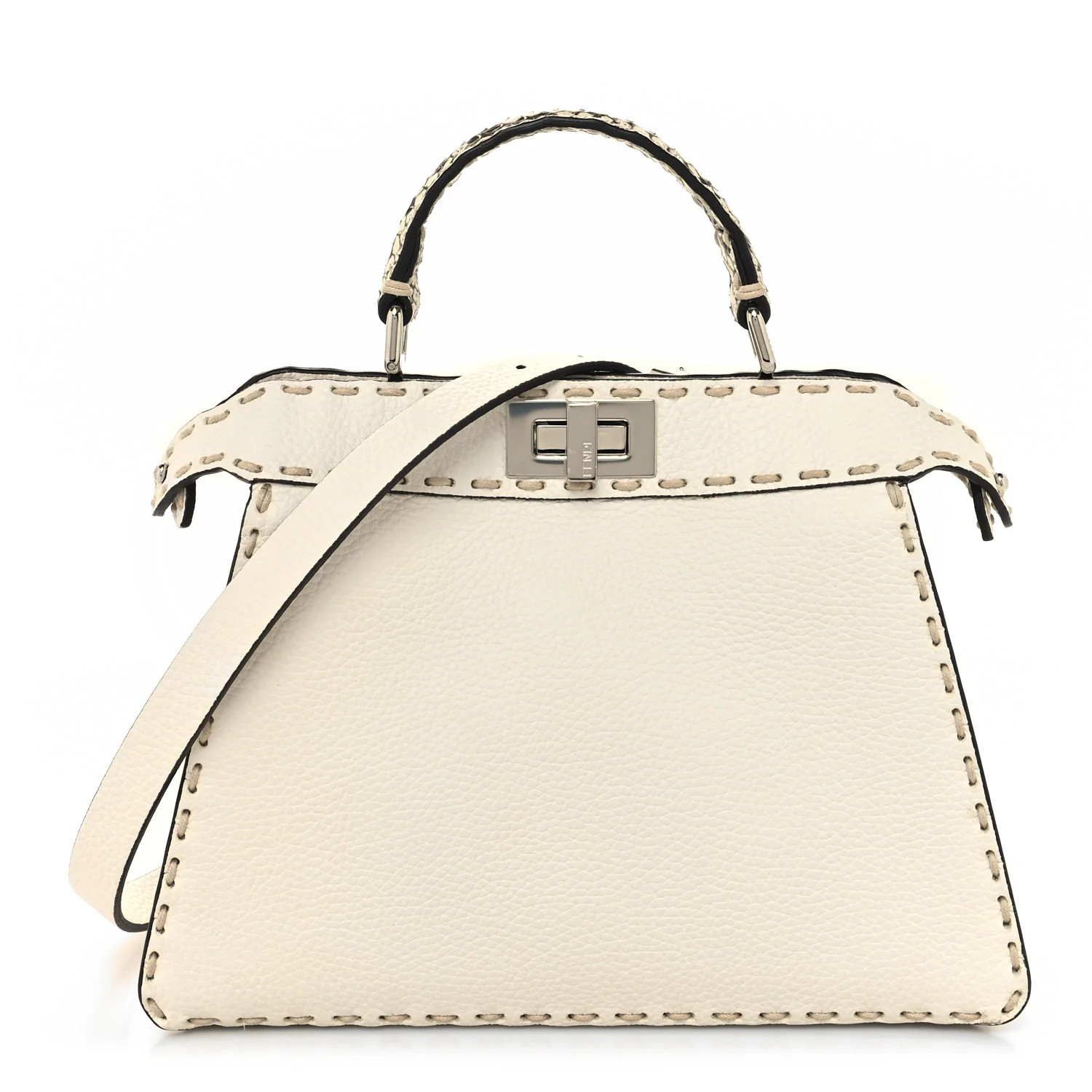 Vitello Granato Camoscio Elaphe Python Print Macro Stitchings Small Peekaboo I SEE U Iconic Satch... | FASHIONPHILE (US)