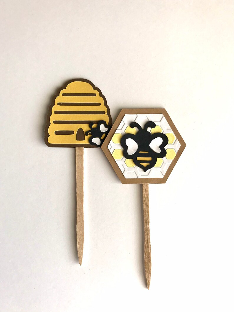 Bee Cupcake Toppers, Bumble Cupcake Toppers, Birthday Cupcake Toppers - Etsy | Etsy (US)
