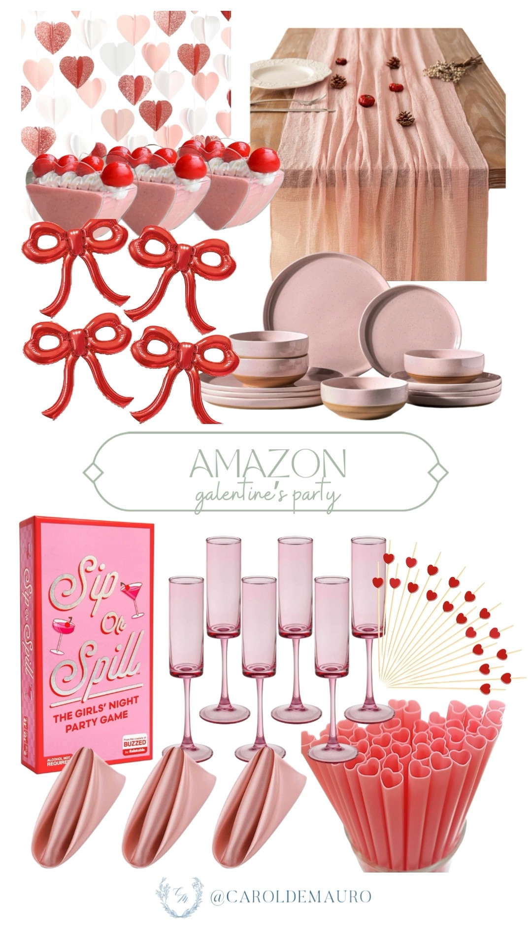 Consider this your official sign to host a Valentine’s party for your friends. I’ve found everything you need, so you don’t have to! 

galentines day, hearts day decor, hostess life, vday decor, party inspo, girls night in, event styling, tablescape

#LTKSeasonal #LTKHome #LTKValentine