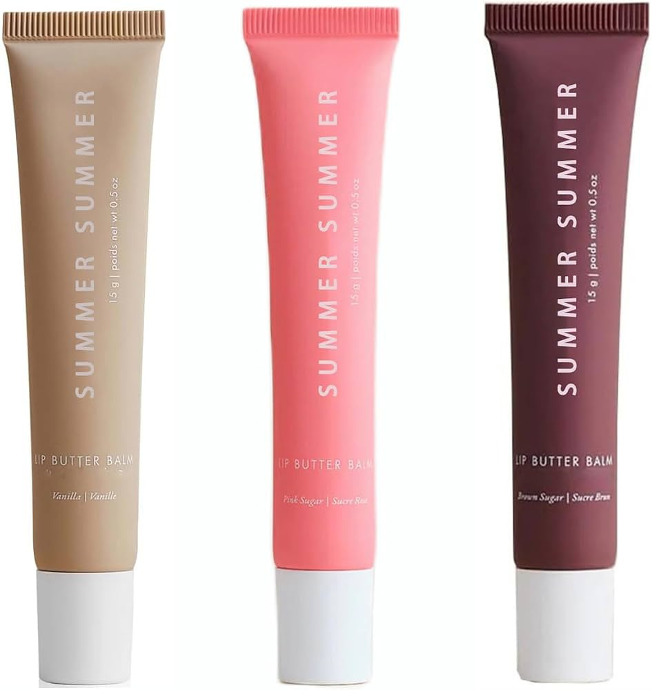 3 PACK Summer Lip Balm Summer Day On Friday Lip Butter Balm Conditioning Lip Care (Pink Sugar+Van... | Amazon (US)