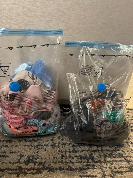 Travel Hack: put dirty in vacuum bags to make sorting them for laundry easier and space saver  