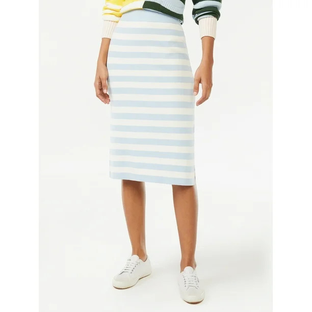 Free Assembly Women's Midi Straight Sweater Skirt | Walmart (US)