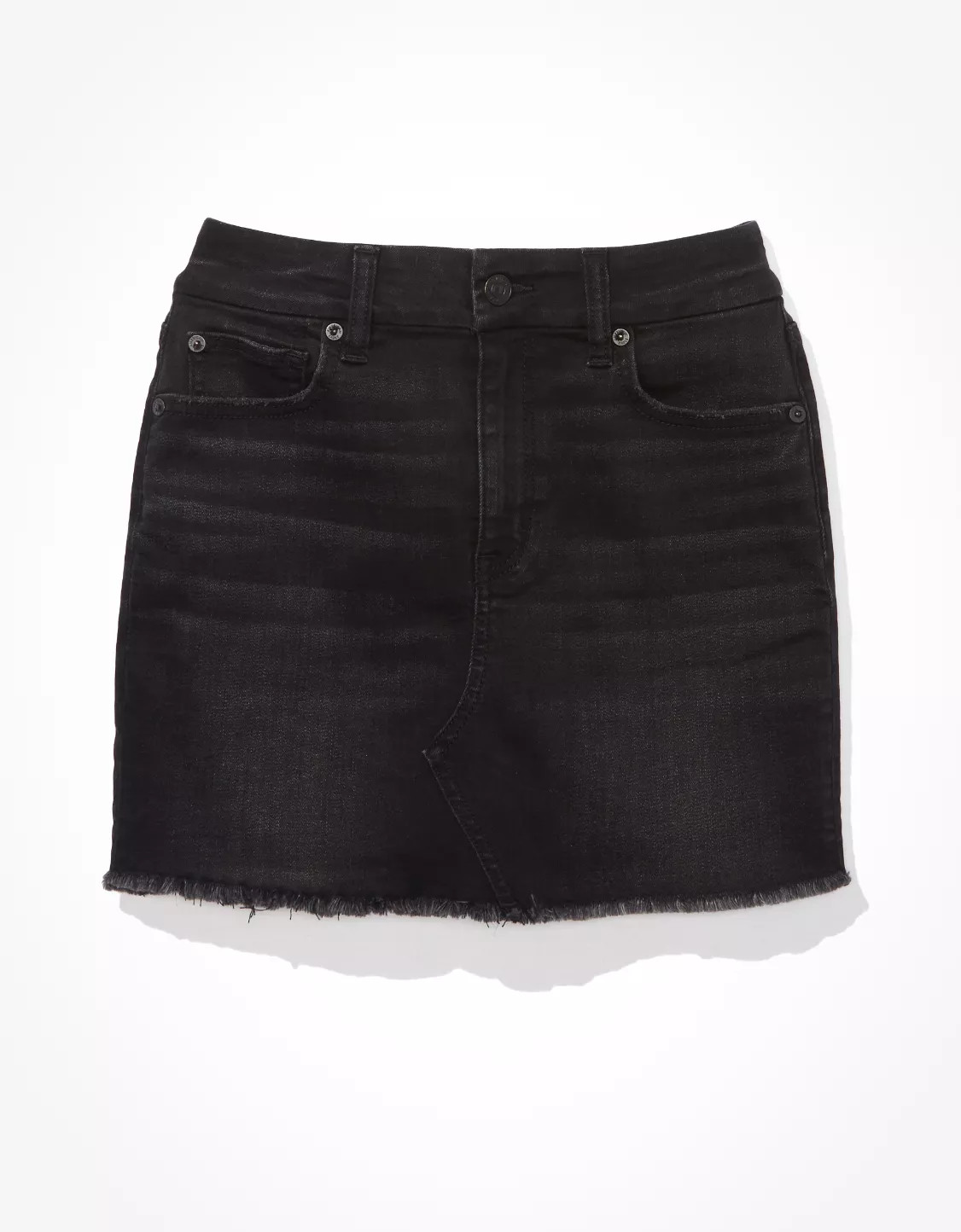 AE High-Rise Curvy Denim Mini Skirt | American Eagle Outfitters (US & CA)