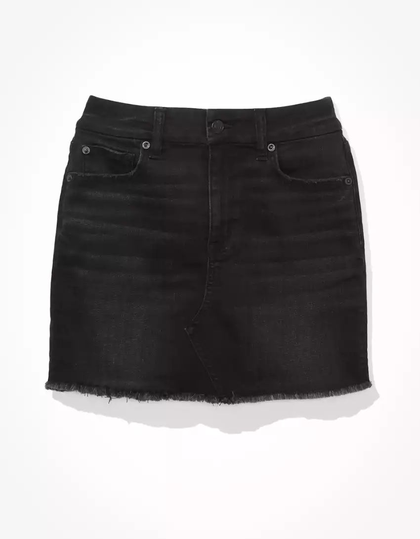 AE High-Rise Curvy Denim Mini Skirt | American Eagle Outfitters (US & CA)