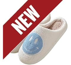 Bevaney Smile Face Slippers for Women, Soft Plush Smile Slippers Retro Preppy Slippers with Smile... | Amazon (US)