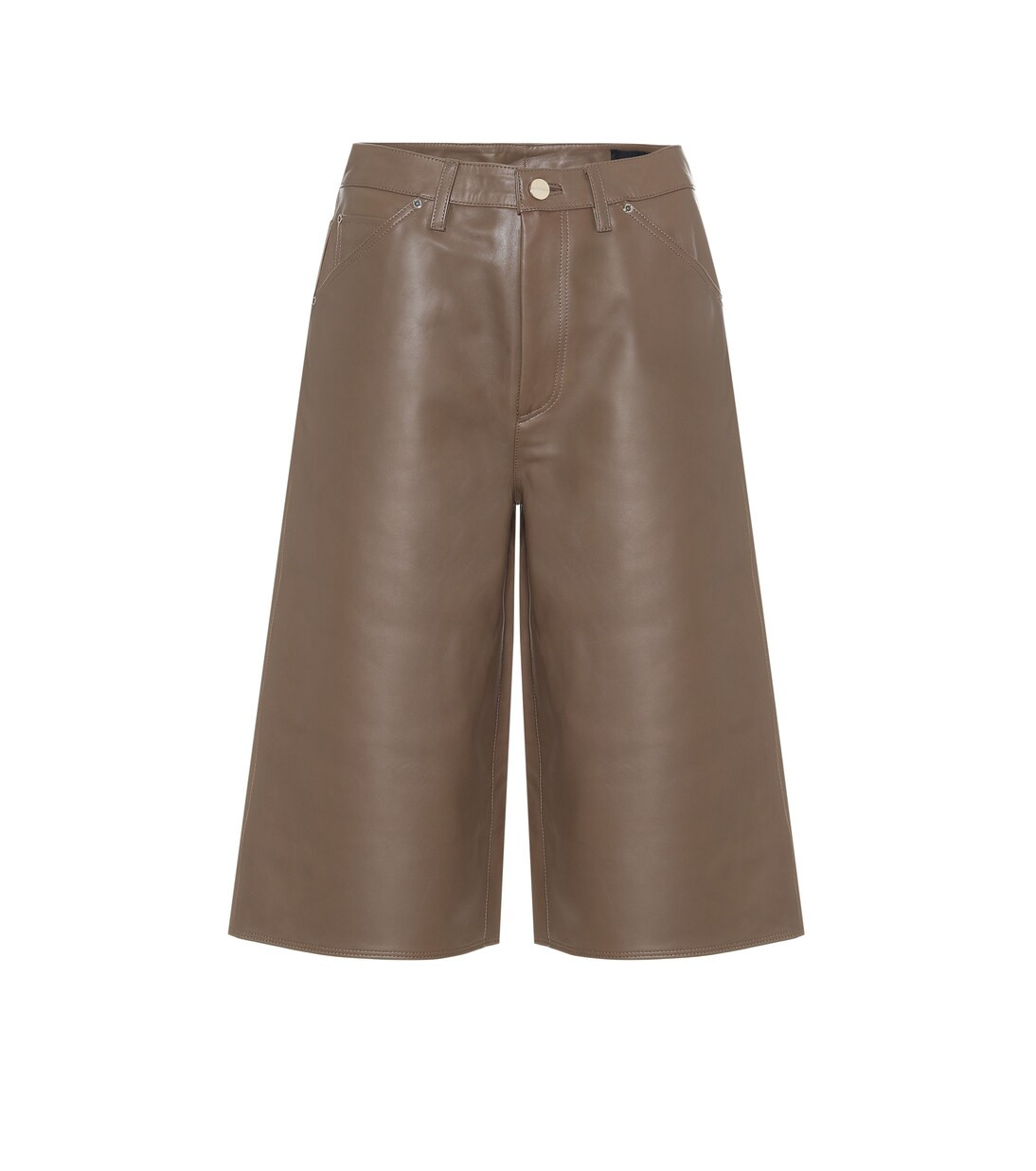 High-rise leather Bermuda shorts | Mytheresa (US/CA)