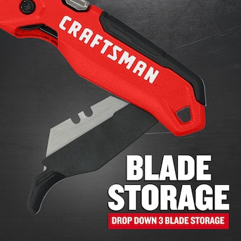 CRAFTSMAN 3/4-in 2 -Blade Folding Utility Knife with On Tool Blade Storage Lowes.com | Lowe's