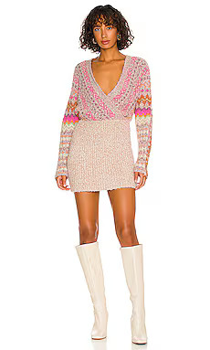 Free People Forever Fairisle Dress in Strawberry Combo from Revolve.com | Revolve Clothing (Global)