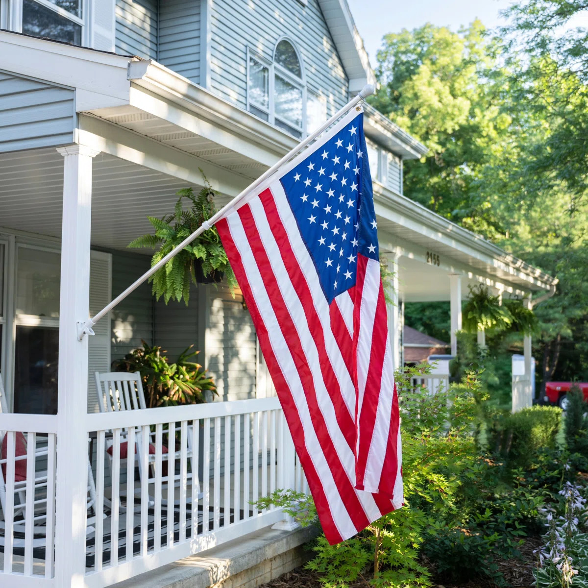 USA Nylon Home & Public Display Flag with Embroidered Stars Mobin | Wayfair North America