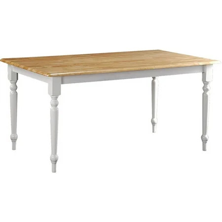 Boraam Farmhouse Dining Table White/Natural | Walmart (US)