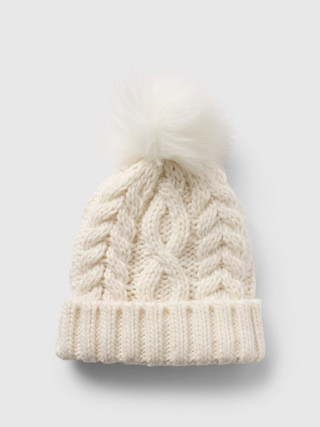 Cable-Knit Poof Beanie | Gap Factory