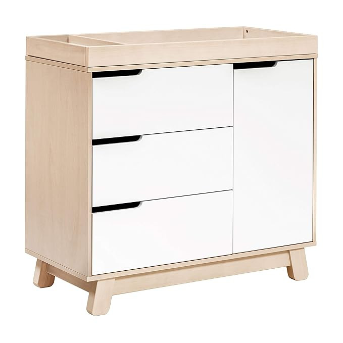 Babyletto Hudson 3-Drawer Changer Dresser with Removable Changing Tray in Washed Natural and Whit... | Amazon (US)