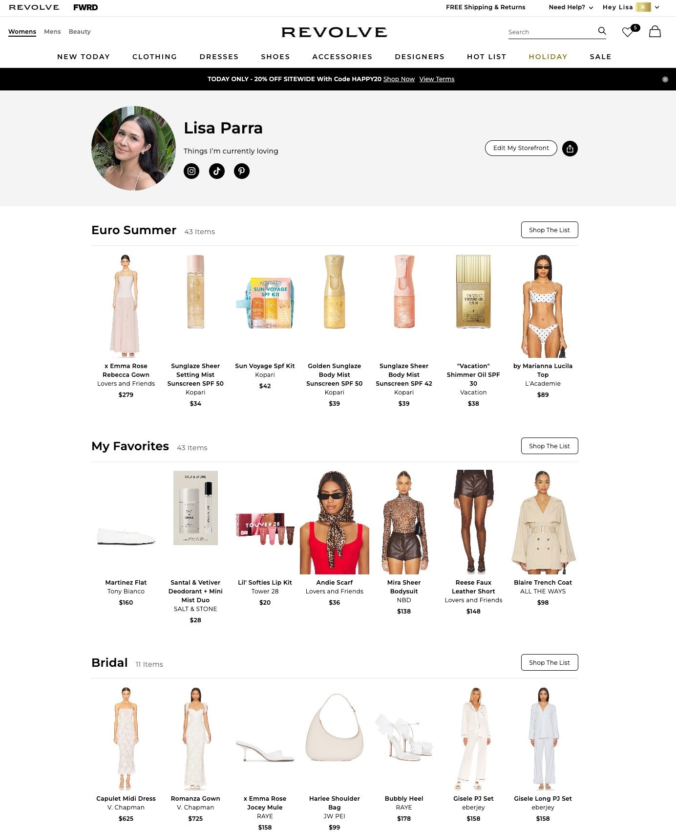 @revolve is 20% off right now with code happy20

#LTKootd #LTKSaleAlert #LTKGiftGuide