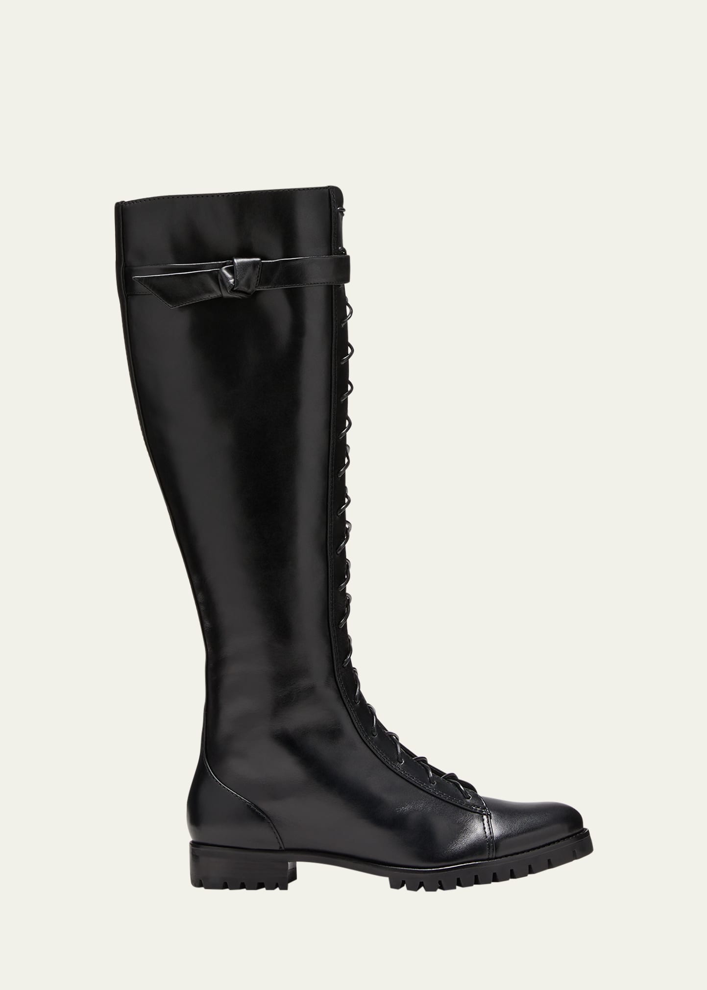 Alexandre Birman Evelyn Knee-High Leather Combat Boots | Bergdorf Goodman