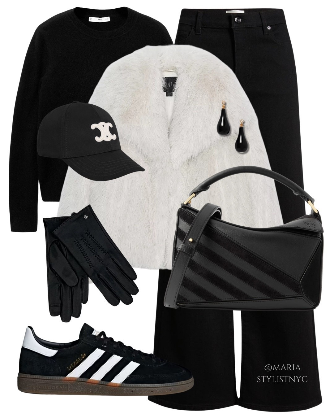 Faux Fur Jacket, Black Jeans, Adidas Sneakers Outfit Ideas 🖤🤍✨

#LTKStyleTip #LTKItBag #LTKShoeCrush