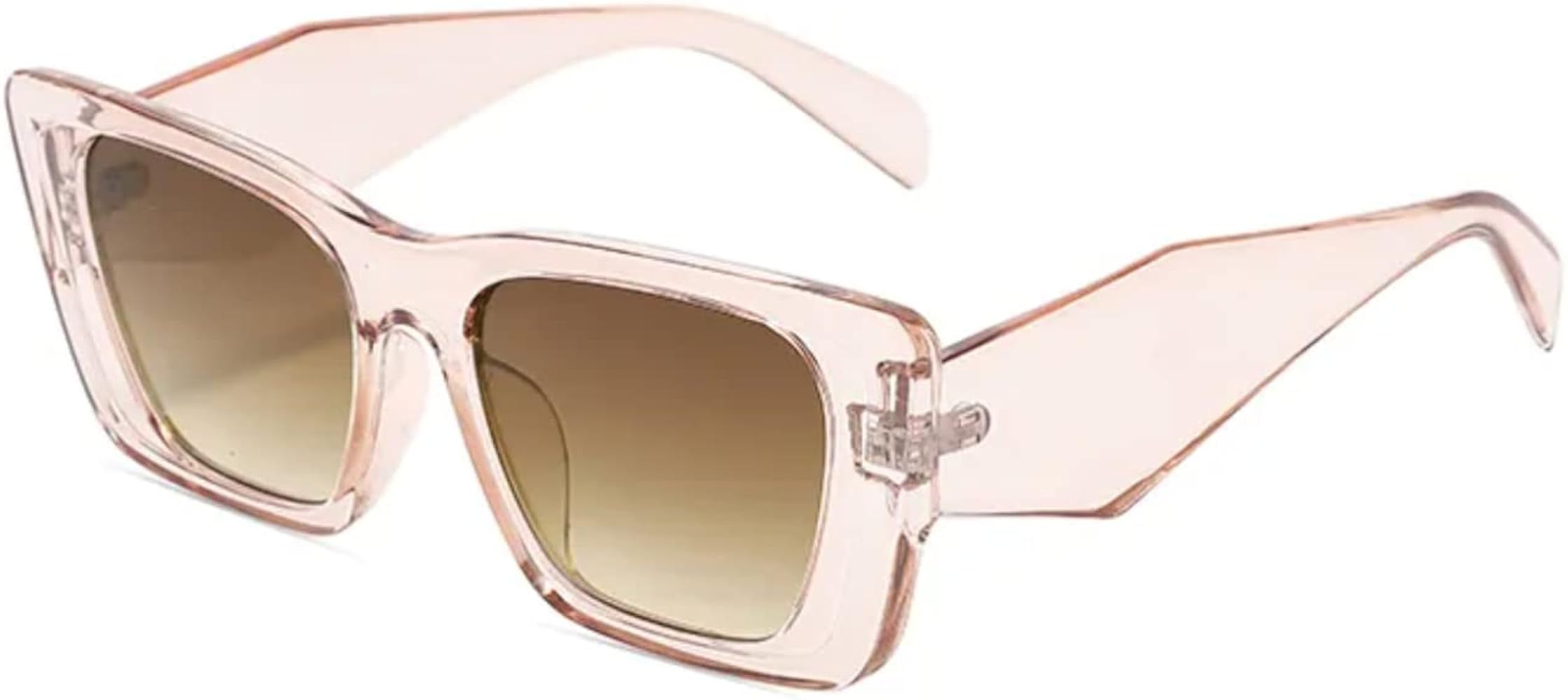 Cat Eye Womens Sunglasses - Oversized Sunglasses Square Frame Clear Glasses, Retro Sunglasses For... | Amazon (US)