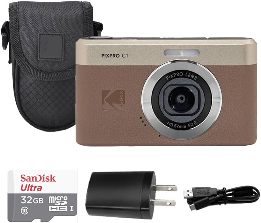 Kodak PIXPRO C1 Digital Camera, 13MP Compact Point & Shoot, 2.8″ 180° Flip LCD Screen, 26mm Wi... | Amazon (US)