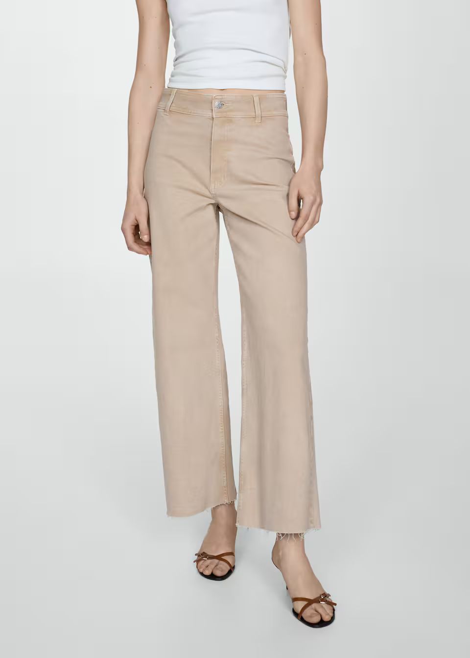 Jupe-culotte jean taille haute -  Femme | Mango France | MANGO (FR)