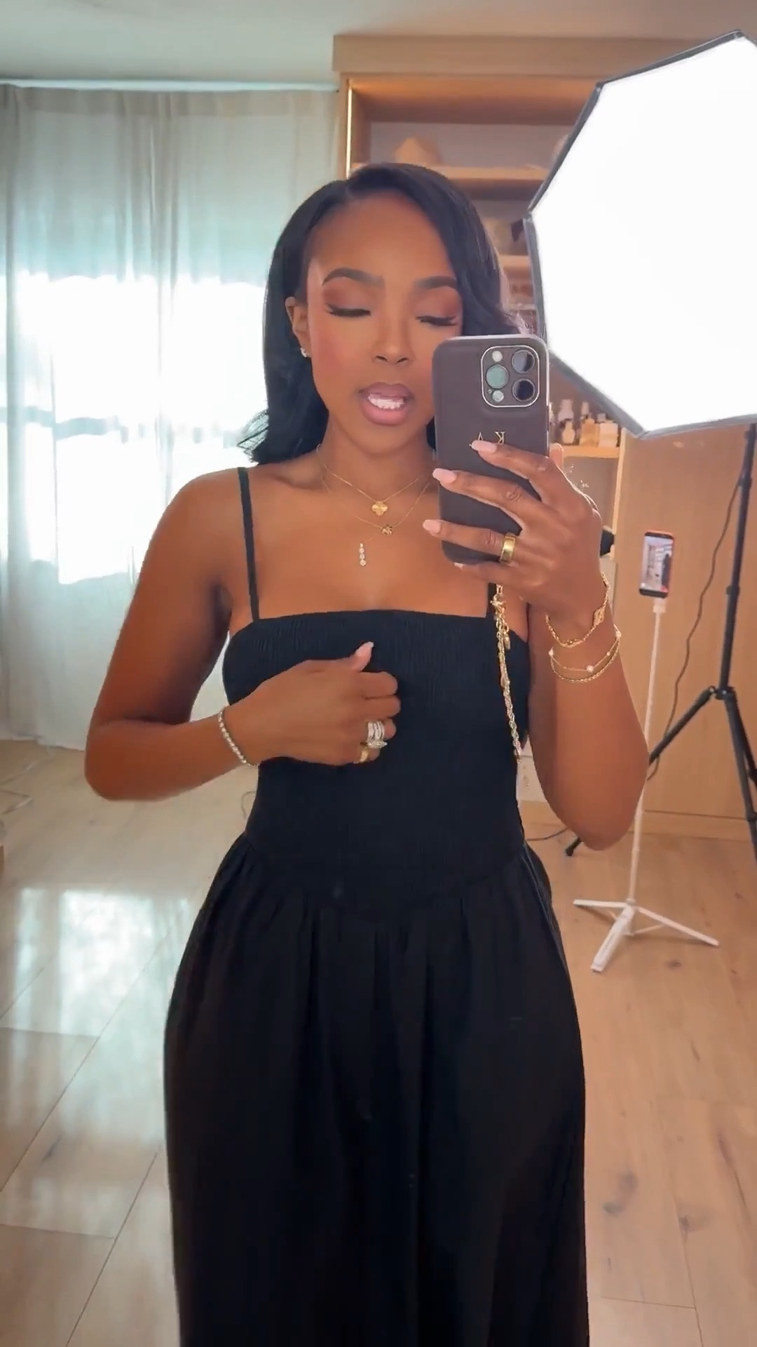 Scroll to shop 🖤  

A timeless black maxi dress that’s effortlessly elegant and flattering. Simple straps, flowy silhouette, and the kind of piece you can dress up with heels or keep minimal for an elevated everyday look.  



#LTKvlog #LTKOver40 #LTKgrwm