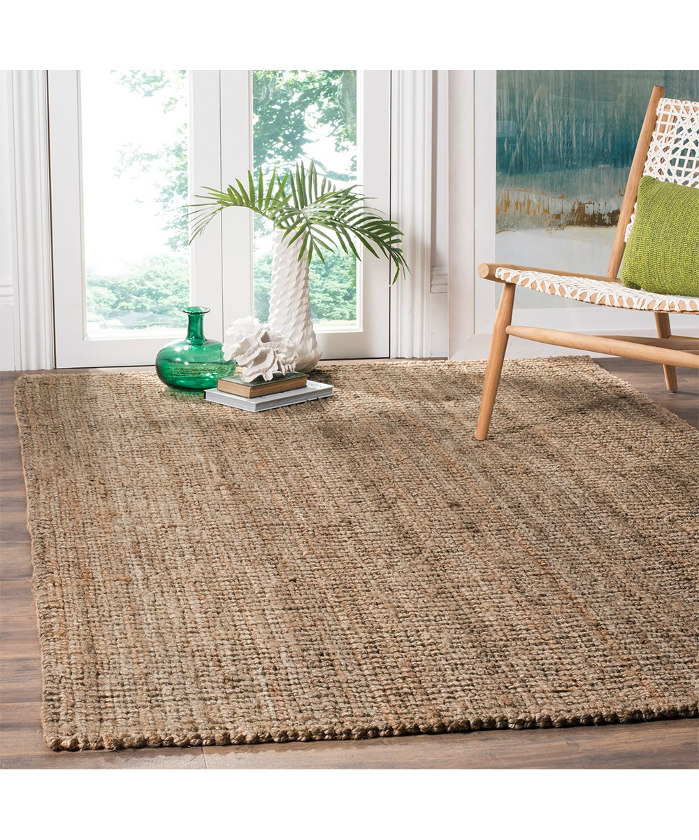 Safavieh Rugs Indoor Rugs NATURAL - Beige Natural Fiber Jute Rug | Zulily