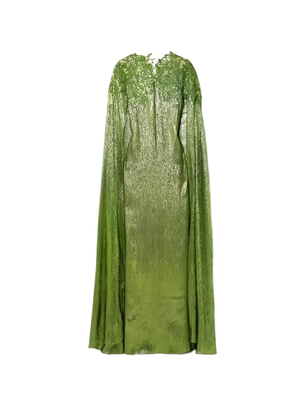Oscar de la Renta embellished cape-effect gown - Green | Farfetch Global